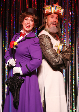 Valerie Fagan and Michael West in FORBIDDEN BROADWAY, photo by Carol Rosegg