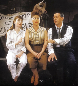 Ethel Merman with Sandra Church and Jack Klugman in GYPSY; photo from BROADWAY MUSICALS: THE 101 GREATEST SHOWS OF ALL TIME, Black Dog & Leventhal Publishers