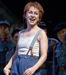 Natalie Dessay in LA FILLE DU REGIMENT; photo by Ken Howard