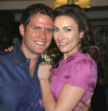 Steven Pasquale and Laura Benanti; photo by Michael Portantiere