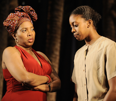 Saidah Arrika Ekulona and Condola Rashad in RUINED; photo by Liz Lauren