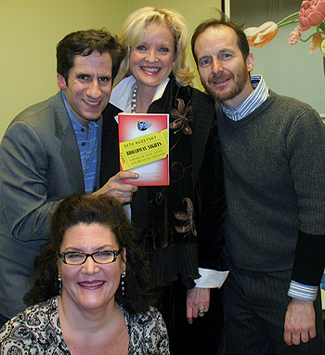 Seth Rudetsky, Christine Ebersole, Denis O'Hare, and Kristine Zbornik at Barnes & Noble; photo by Michael Portantiere